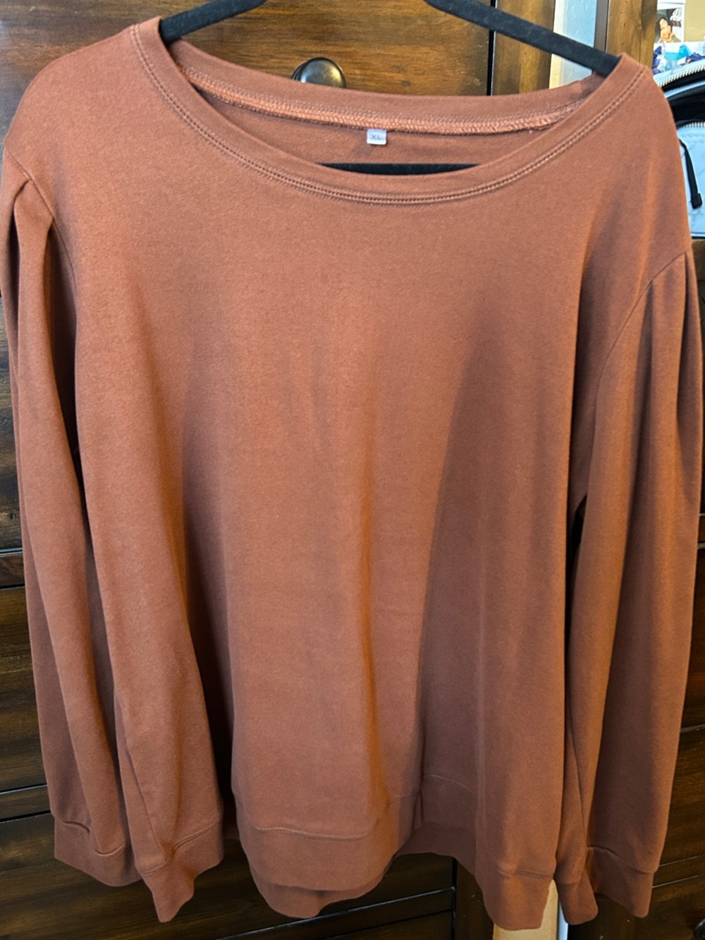 Women’s Crewneck Sweater - Rust Brown